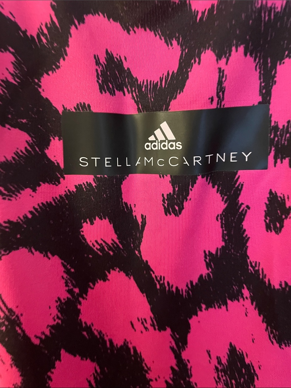 Adidas by Stella McCartney Pink and Black Leopard Athletic Dress - Picture 2 of 5
